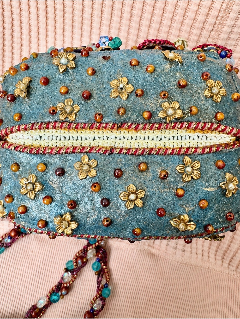 Mary Frances Multicolor Beaded Floral Crossbody with Sculptural Flower Detail - Picture 8 of 10